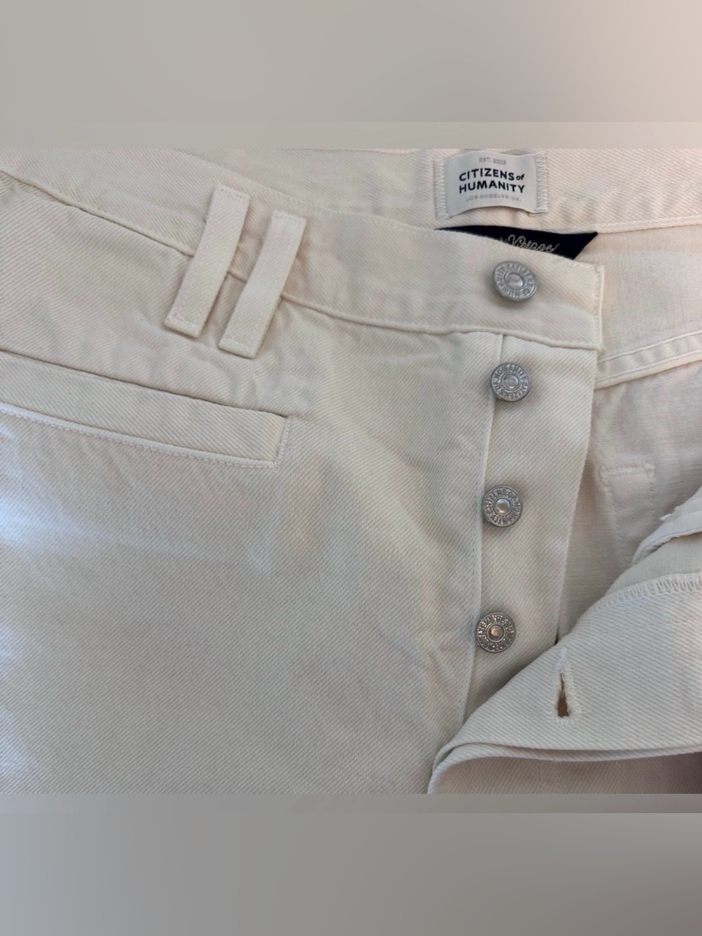 New‼️ Citizens Of Humanity - 🤍Marzipan Gaucho Trouser Wide Leg Jeans Off White - Picture 11 of 16